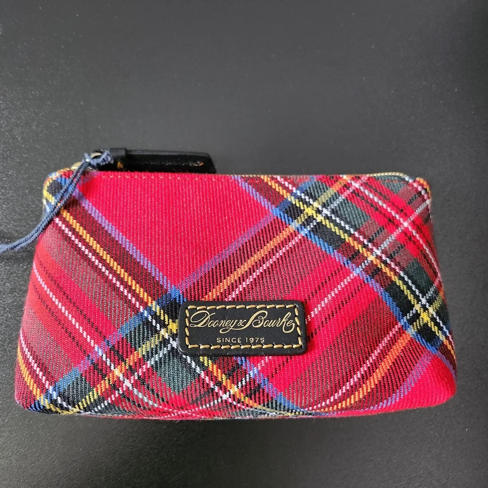 Dooney Red Plaid Zip Case - Picture 13 of 13